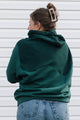 two tone green upcycled hoodie