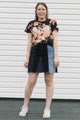 upcycled denim skirt