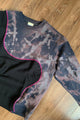 black and bleached upcycled knit sweater  repurposed in canada