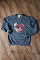 heart sweater, upcycled fabric, donated fabric, mini tipi, sewn in ottawa