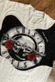 upcycled grey and black GNR band tee, repurposed canada