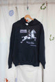 lipizzaner stallion world tour, black horse hoodie, upcycled in canada, thrifted fashion