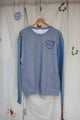 narwhal embroidery, knit sleeves, mash up sweater, upcycled