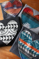 mini tipi fabric, upcycling, heart sweater, inspired by honey, handsewn in canada, mustard heart, charcoal sweater