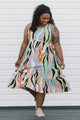 fun and flirty summer dress with pockets, handmade in canada