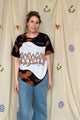 black bleached tee with cute cat graphic, upcycled and repurposed in canada