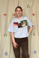 grey tee with bleached patches, upcycled and repurposed in canada