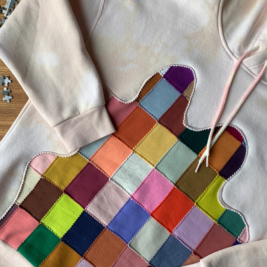 patchwork upcycled sweater