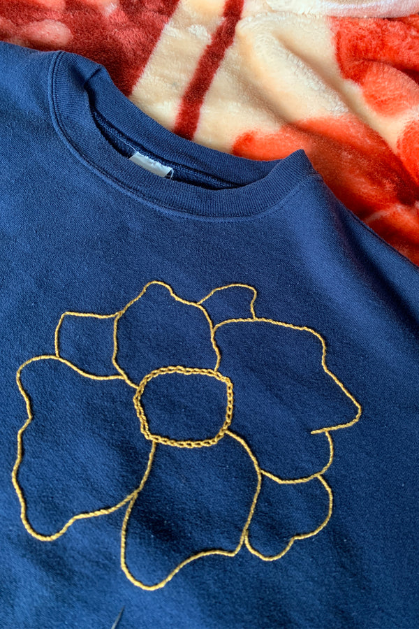 Floral Embroidery Workshop available in Ottawa, learn to stitch a peony.