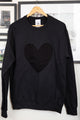 black heart on black sweater, oversized sweater, made in ottawa