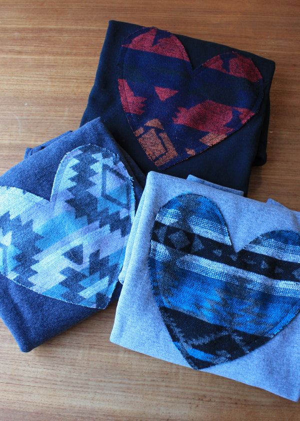 Mini Tipi scrap fabric, sky heart, authentic Indigenous pattern, recycled fabric, upcycled scraps, hand cut in Canada