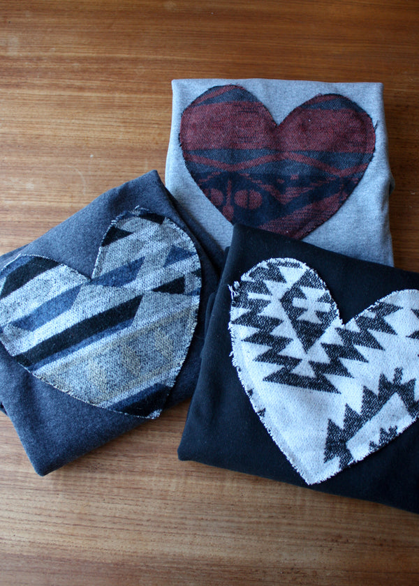 Mini Tipi scrap fabric, harfang heart, authentic Indigenous pattern, recycled fabric, upcycled scraps, hand cut in Canada