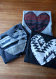 Mini Tipi scrap fabric, sky heart, authentic Indigenous pattern, recycled fabric, upcycled scraps, hand cut in Canada