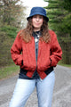 dark wash jean bucket hat, recycled jeans, summer hat handmade in Ottawa